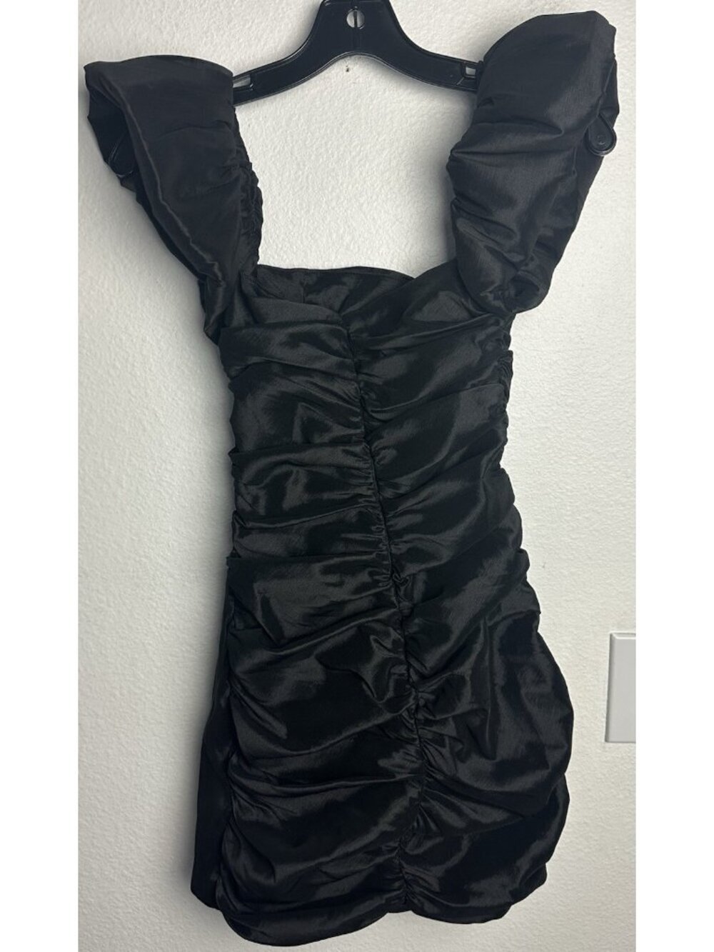 Oh Polly Take Me Higher Puff Sleeve Mini Dress Black Size 2 - Picture 3 of 10
